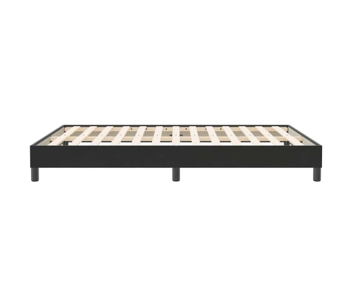 Estructura de cama sin colchón terciopelo negro 140x210 cm