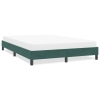 Estructura cama sin colchón terciopelo verde oscuro 140x190 cm