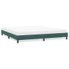 Estructura cama sin colchón terciopelo verde oscuro 180x210 cm