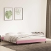 Estructura de cama sin colchón terciopelo rosa 180x210 cm