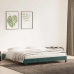 Estructura cama sin colchón terciopelo verde oscuro 200x210cm