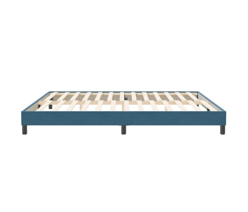 Estructura de cama sin colchón terciopelo azul oscuro 200x210cm