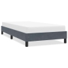 Estructura de cama sin colchón terciopelo gris oscuro 80x220 cm