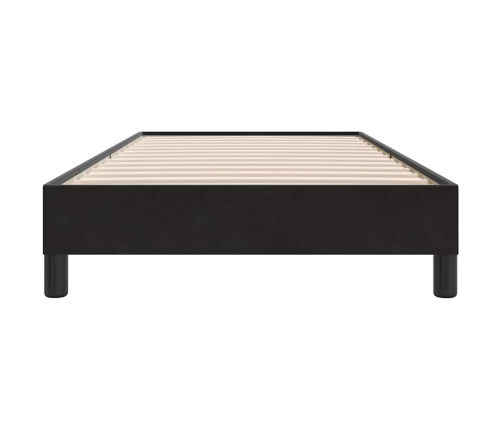 Estructura de cama sin colchón terciopelo negro 80x220 cm