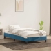 Estructura de cama sin colchón terciopelo azul oscuro 80x220 cm