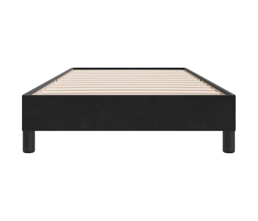 Estructura de cama sin colchón terciopelo negro 90x220 cm