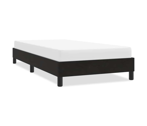 Estructura de cama sin colchón terciopelo negro 90x220 cm