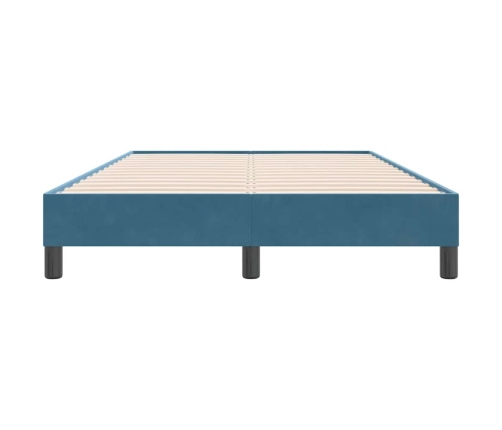 Estructura de cama sin colchón terciopelo azul oscuro 120x220cm