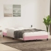 Estructura de cama sin colchón terciopelo rosa 120x220 cm