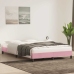 Estructura de cama sin colchón terciopelo rosa 160x220 cm