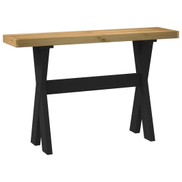 Mesa consola NOAIN patas en X madera maciza pino 120x30x75 cm