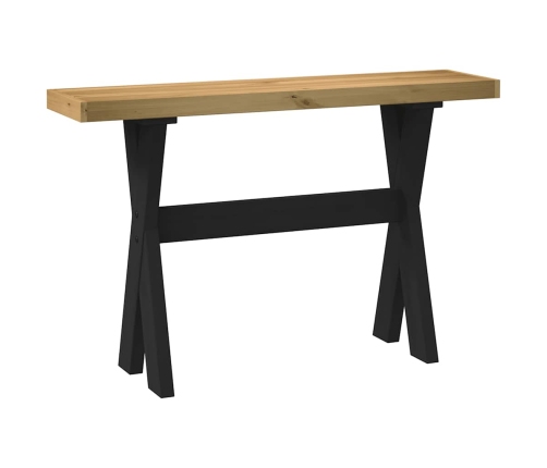 Mesa consola NOAIN patas en X madera maciza pino 120x30x75 cm