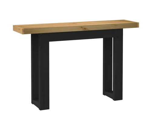 Mesa consola NOAIN patas en U madera maciza pino 120x30x75 cm