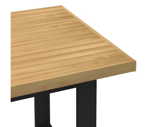 Mesa comedor NOAIN patas forma U madera maciza pino 160x90x75cm