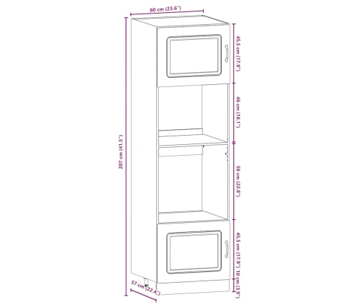 Mueble de cocina Kalmar blanco 7 piezas madera contrachapada