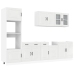 Mueble cocina Kalmar blanco de alto brillo 7 pzas