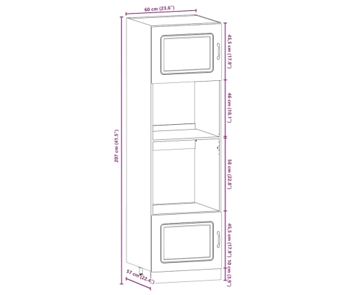 Mueble cocina Kalmar blanco de alto brillo 7 pzas