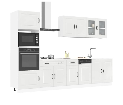 Mueble cocina Kalmar blanco de alto brillo 7 pzas