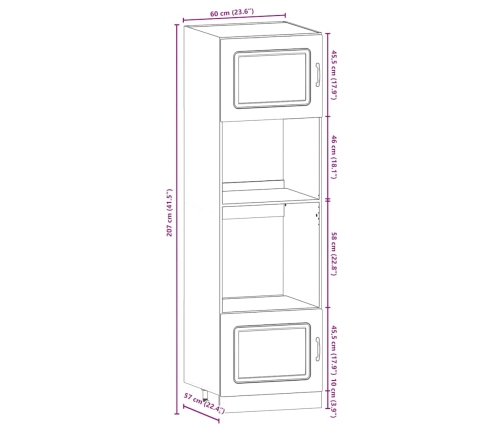 Mueble cocina Kalmar gris hormigón 7 pzas madera contrachapada