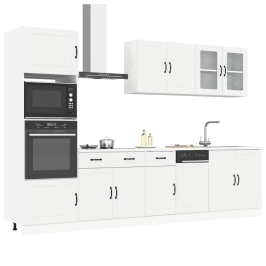 Mueble de cocina Kalmar blanco 7 piezas madera contrachapada