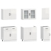 Mueble cocina Kalmar blanco de alto brillo 7 pzas