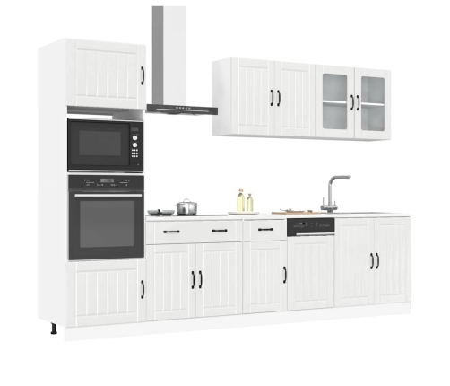 Mueble cocina Kalmar blanco de alto brillo 7 pzas