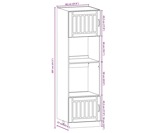 Mueble cocina Kalmar sonoma gris 7 pzas madera contrachapada