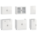 Mueble cocina Kalmar blanco de alto brillo 7 pzas