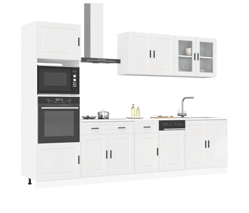 Mueble cocina Kalmar blanco de alto brillo 7 pzas