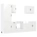 Mueble cocina Kalmar blanco de alto brillo 7 pzas