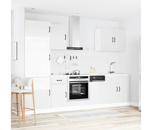 Mueble cocina Kalmar blanco de alto brillo 7 pzas