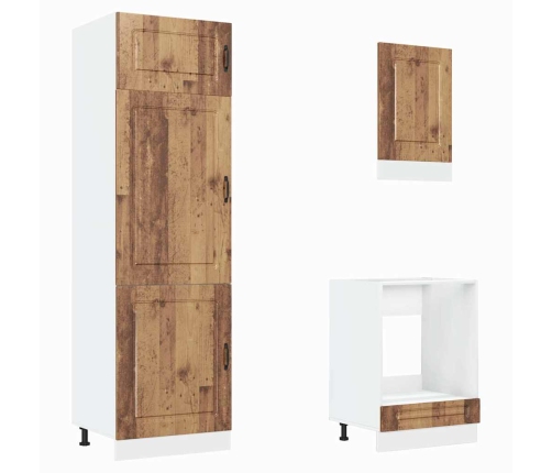 Mueble cocina Kalmar madera vieja 7 pzas madera contrachapada