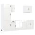 Mueble cocina Kalmar blanco de alto brillo 7 pzas