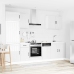 Mueble cocina Kalmar blanco de alto brillo 7 pzas