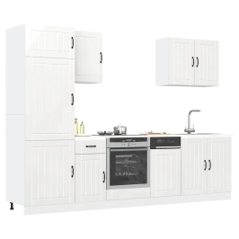 Mueble cocina Kalmar blanco de alto brillo 7 pzas