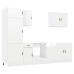 Mueble de cocina Kalmar blanco 7 piezas madera contrachapada