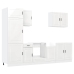 Mueble cocina Kalmar blanco de alto brillo 7 pzas