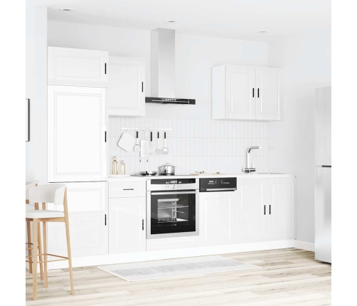 Mueble cocina Kalmar blanco de alto brillo 7 pzas