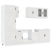 Mueble cocina Kalmar blanco de alto brillo 8 pzas