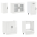 Mueble cocina Kalmar blanco de alto brillo 8 pzas