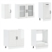 Mueble cocina Kalmar blanco de alto brillo 8 pzas