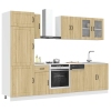 Mueble cocina Kalmar roble sonoma 8 pzas madera contrachapada