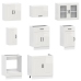 Mueble cocina Kalmar blanco de alto brillo 8 pzas