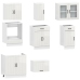 Mueble cocina Kalmar blanco de alto brillo 8 pzas