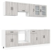 Mueble cocina Kalmar sonoma gris 8 pzas madera contrachapada