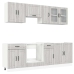 Mueble cocina Kalmar sonoma gris 8 pzas madera contrachapada