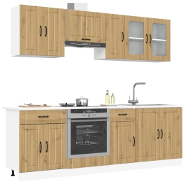 Mueble de cocina Kalmar 8 piezas artesanal roble