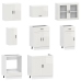 Mueble cocina Kalmar blanco de alto brillo 8 pzas