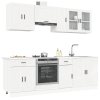 Mueble cocina Kalmar blanco de alto brillo 8 pzas