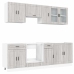 Mueble cocina Kalmar sonoma gris 8 pzas madera contrachapada